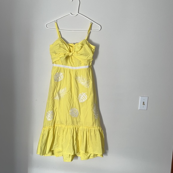 Lilly Pulitzer Eloisa Midi Dress; Watch Hill Yellow Fiesta Embroidery - Picture 4 of 8